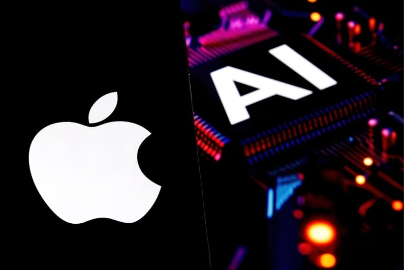 AI with apple logo